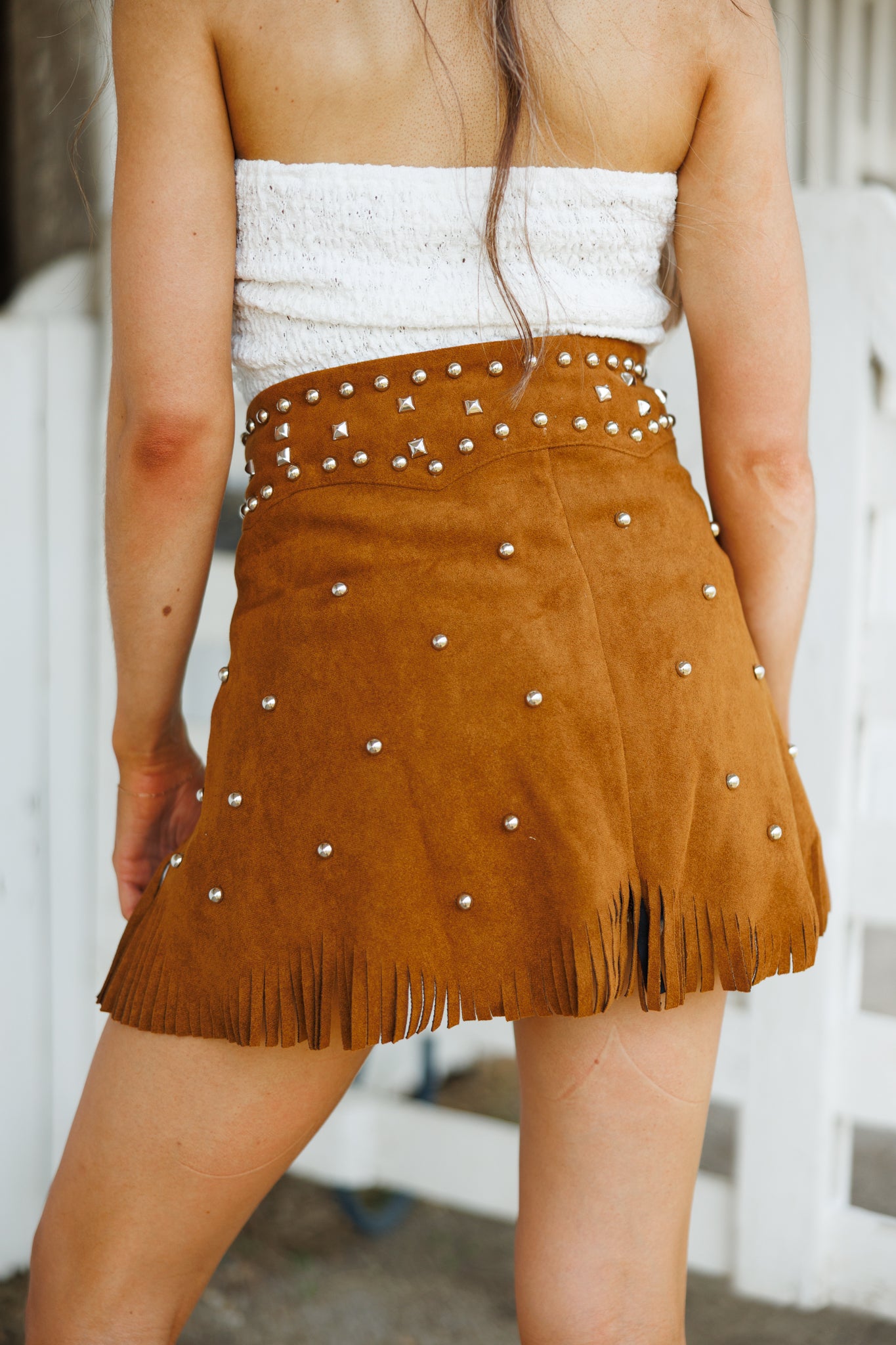 "Rodeo Icon" Fringe Chap Belt in Brown
