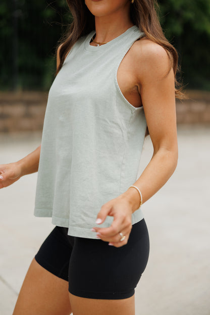"Essentials" Tank in Sage Green