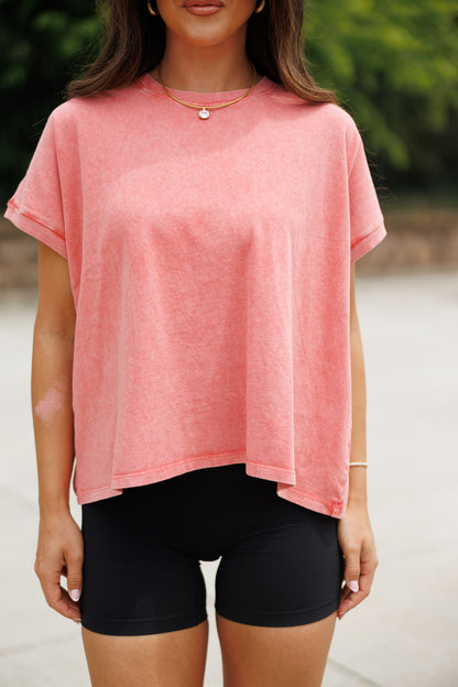 "Everyday" Tee in Coral