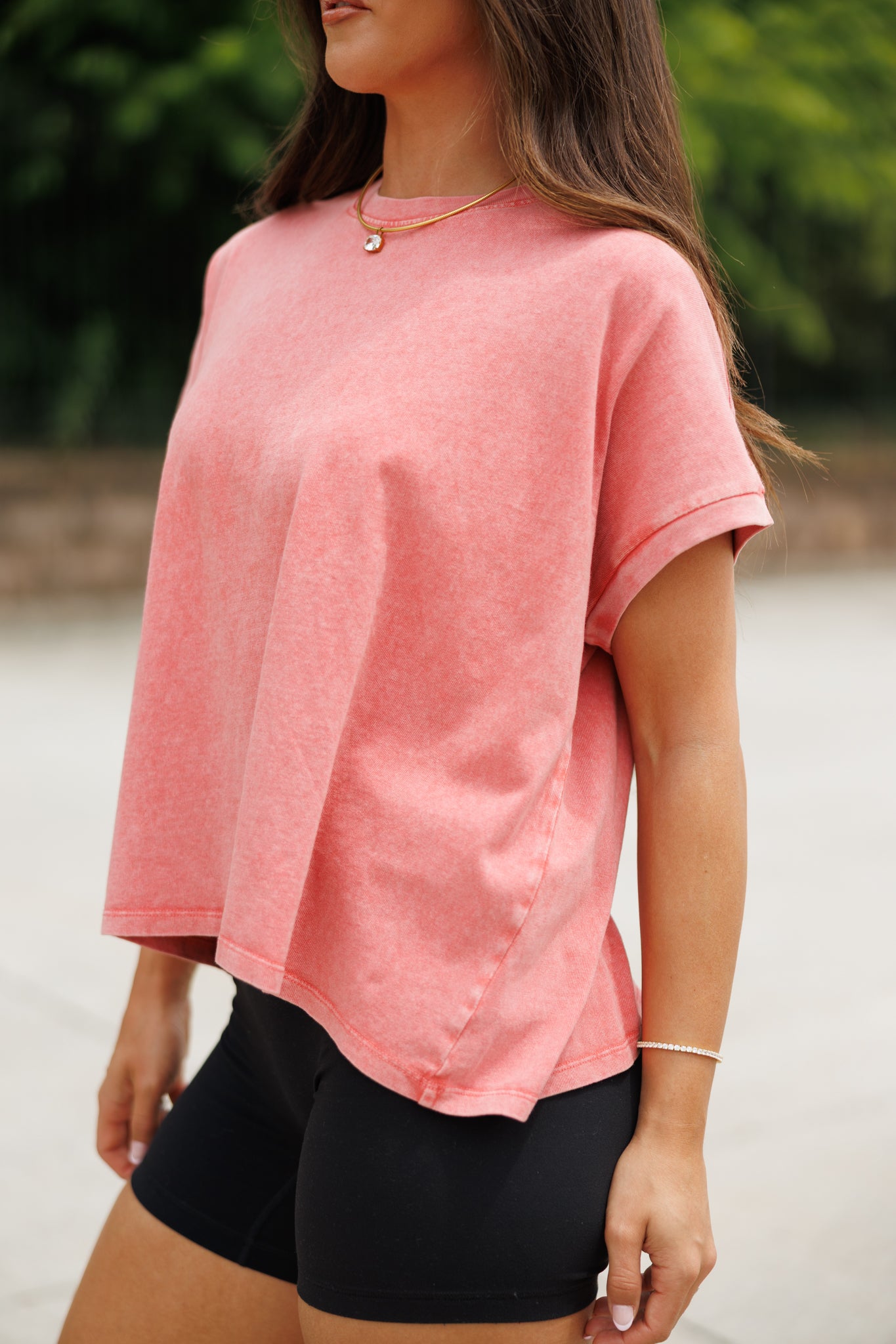 "Everyday" Tee in Coral