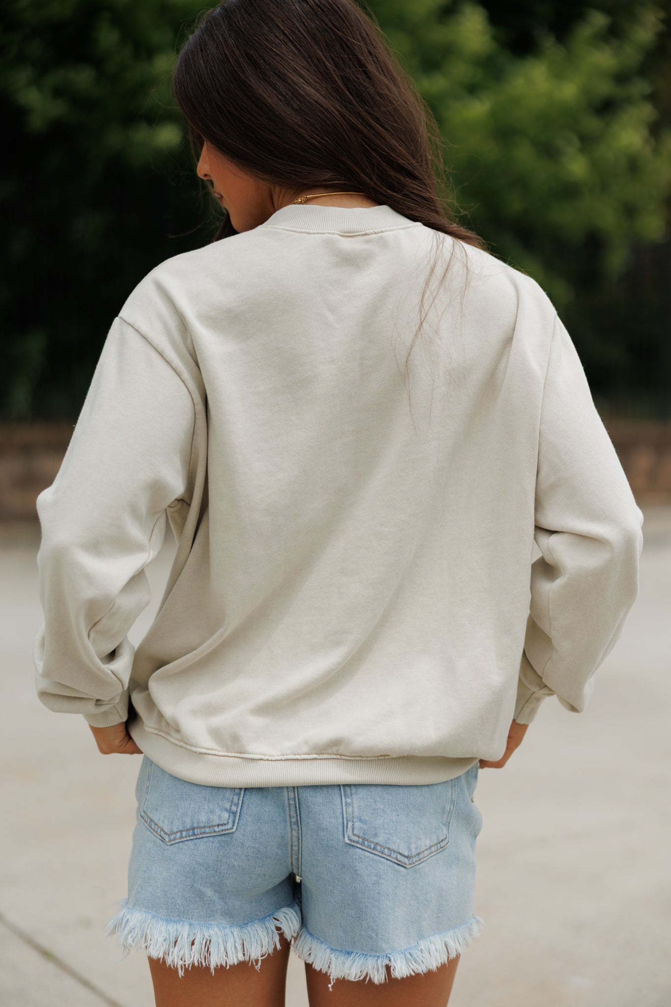 "American Flag" Sweatshirt in Mineral Oatmeal