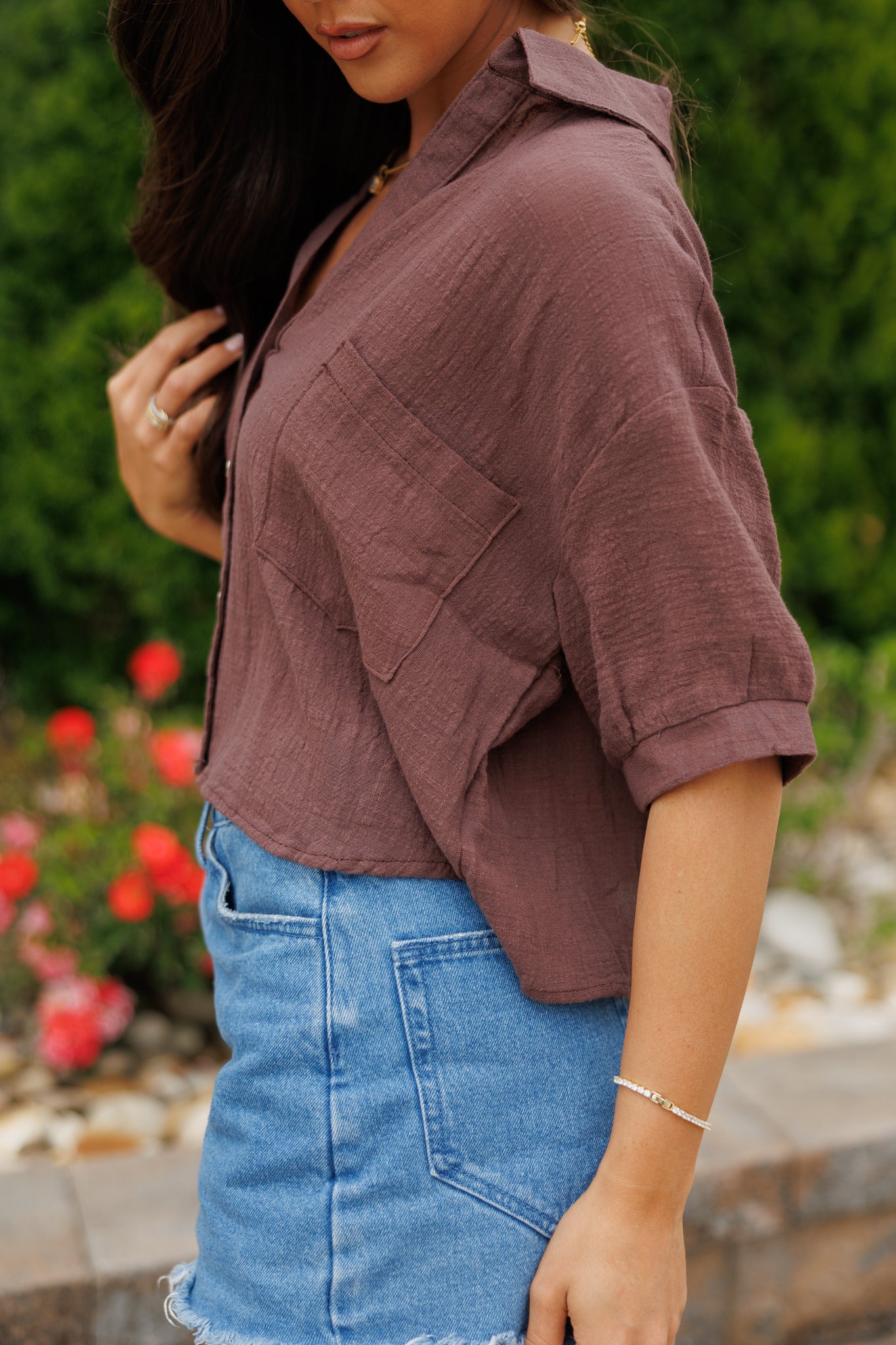 "Jessie" Top in Brown