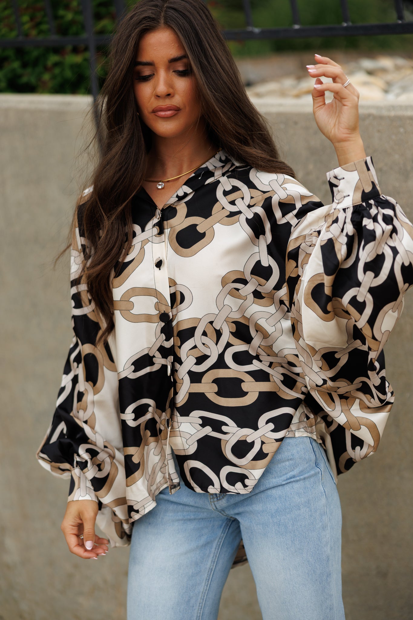 Chainlink Satin Top