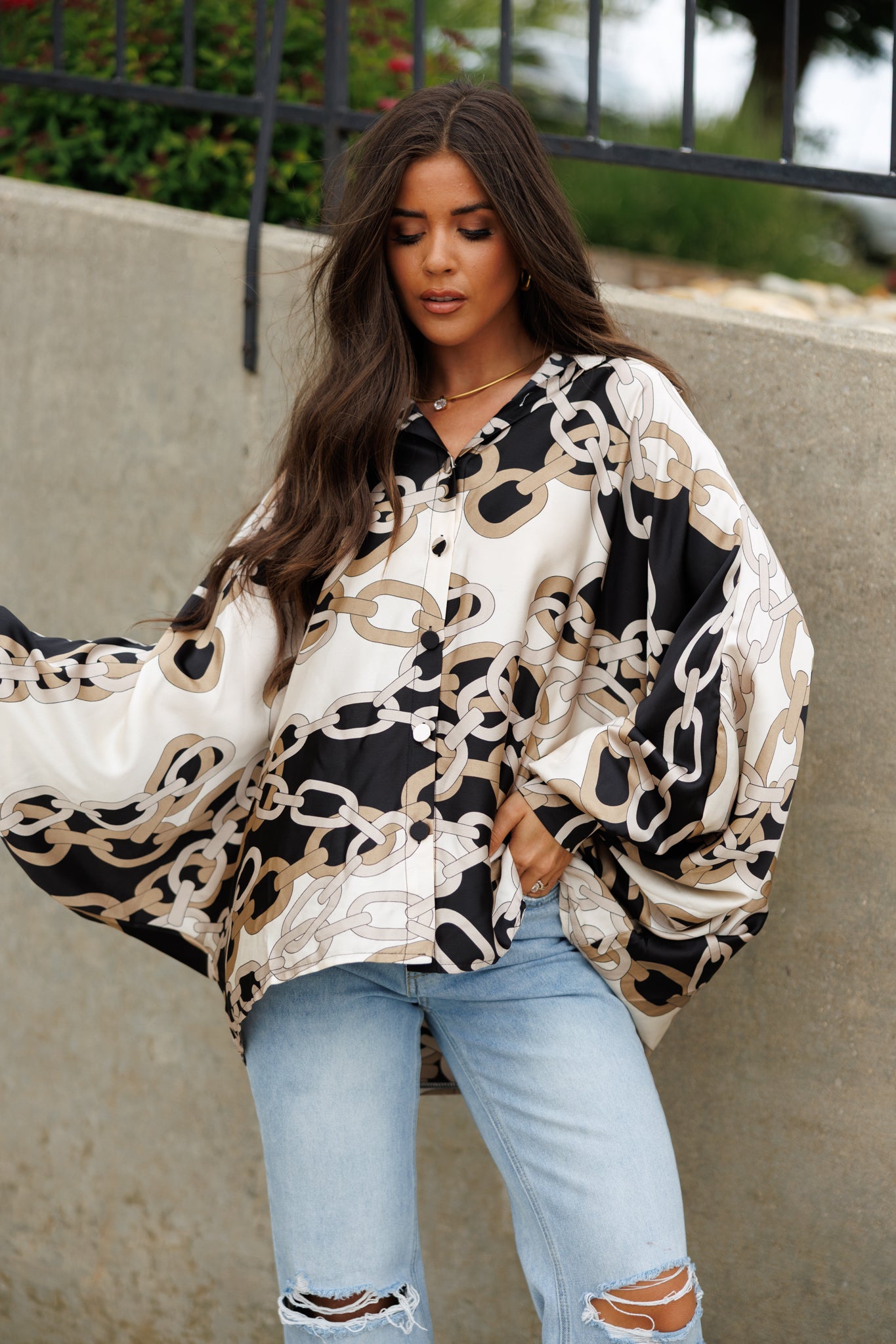 Chainlink Satin Top