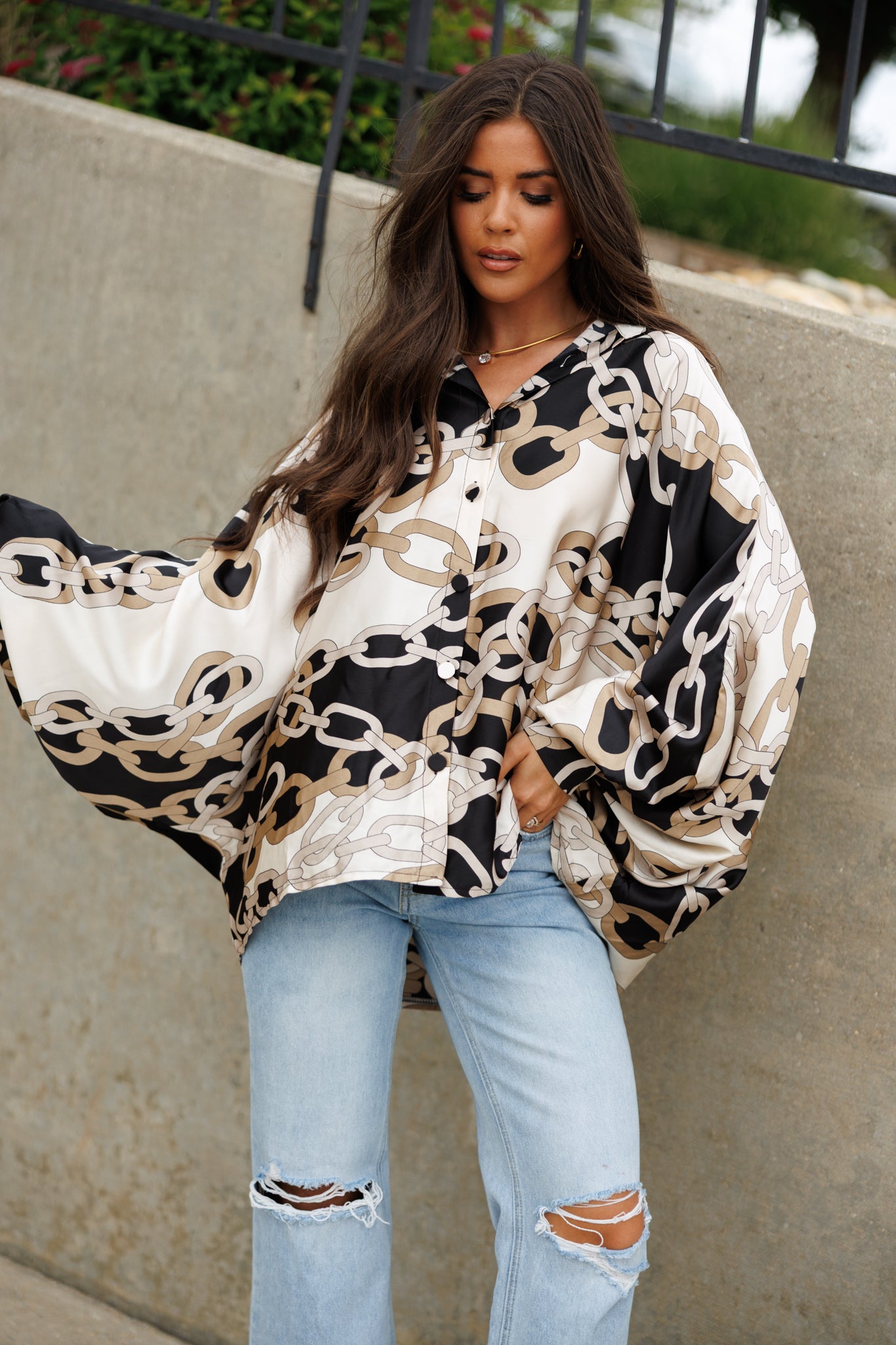 Chainlink Satin Top