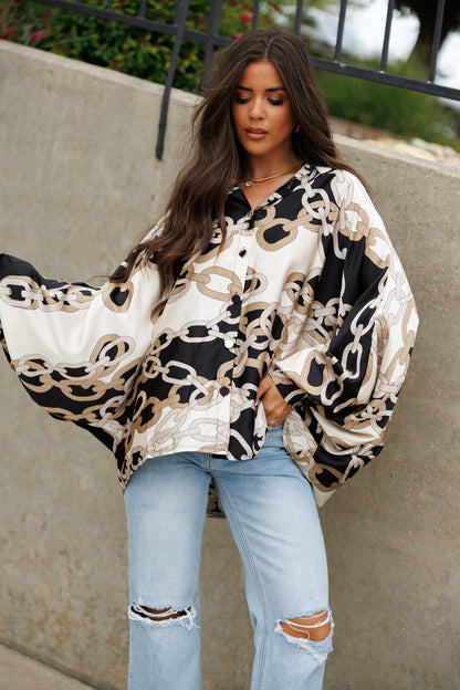 Chainlink Satin Top
