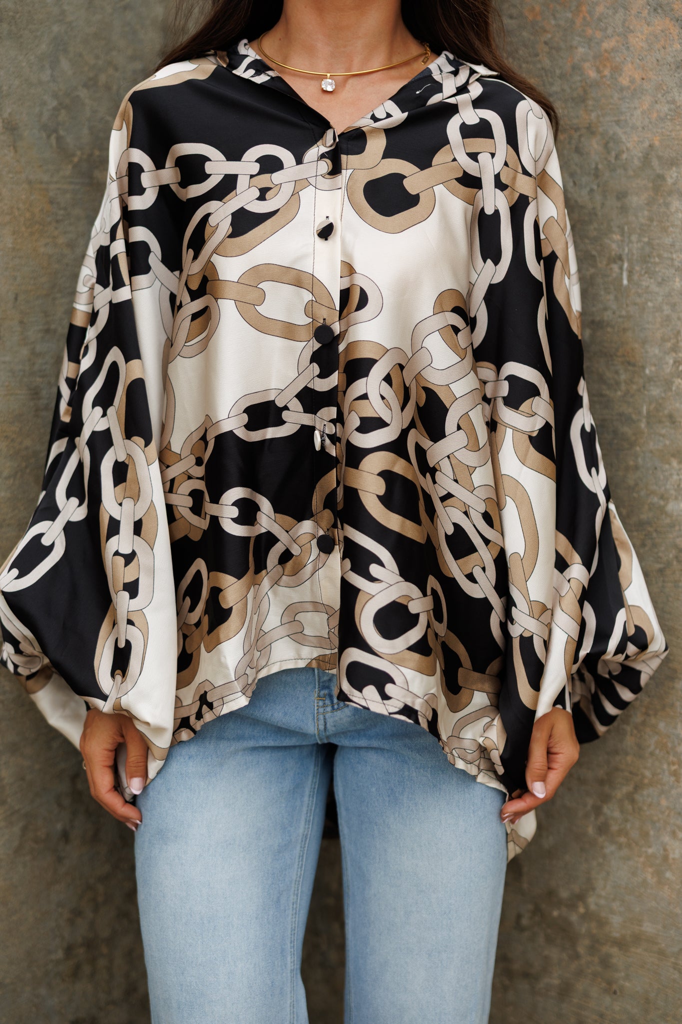 Chainlink Satin Top