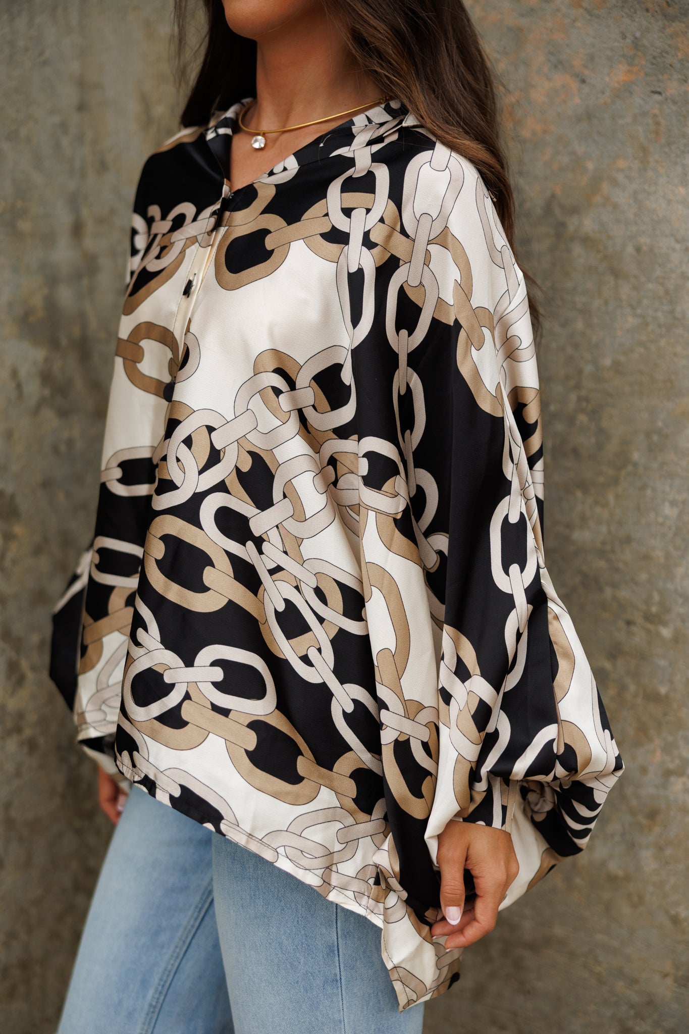 Chainlink Satin Top