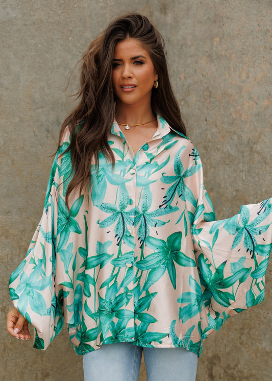 NEW!! Palm Beach Satin Top