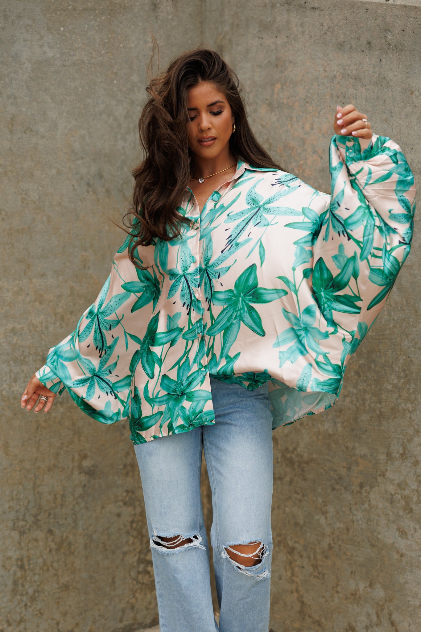 NEW!! Palm Beach Satin Top