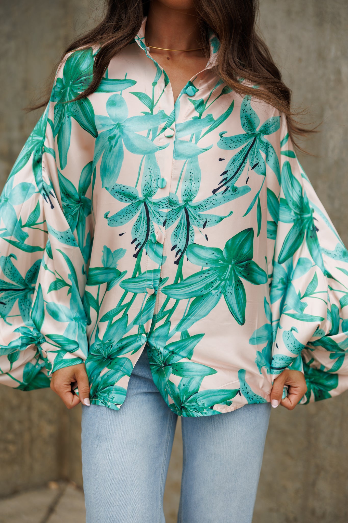 NEW!! Palm Beach Satin Top