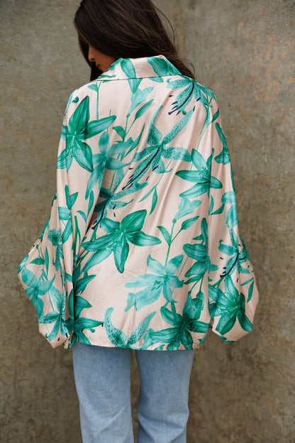 NEW!! Palm Beach Satin Top