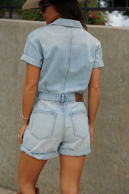The Dylan Romper in Medium Light