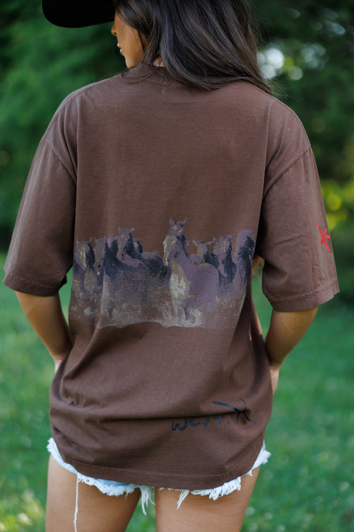 Wild Horse Short Sleeve Tee in Brown