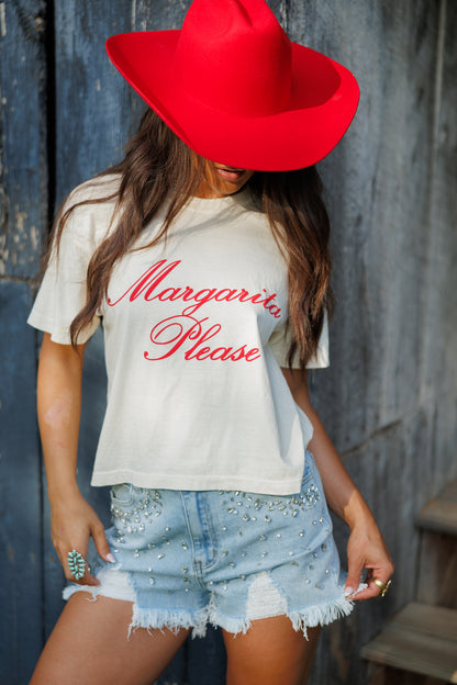 Margarita Please Cropped Tee