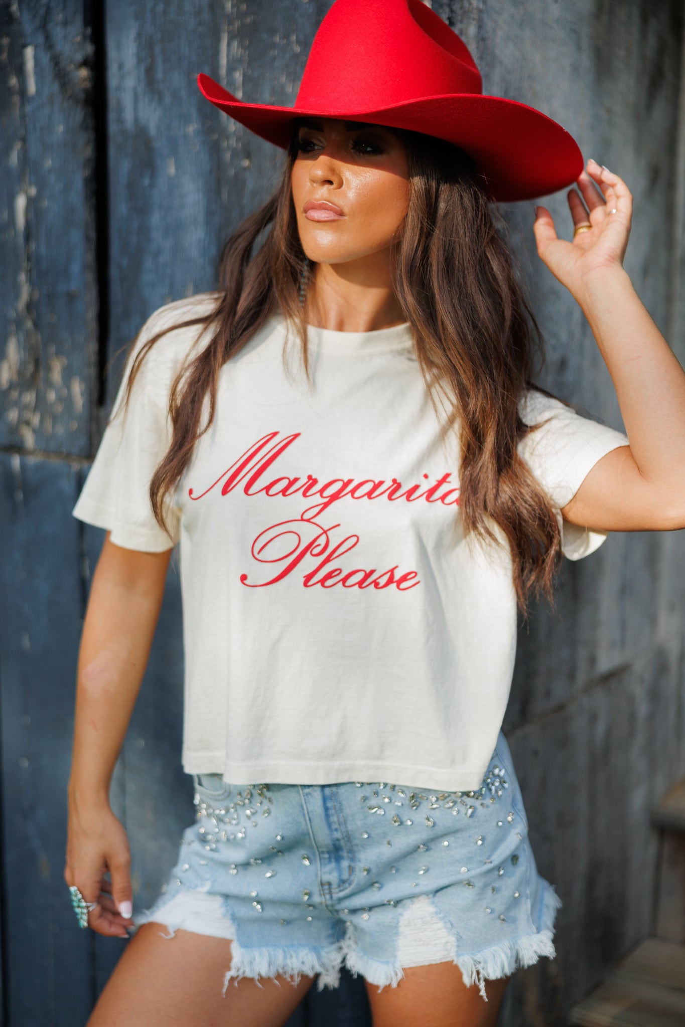 Margarita Please Cropped Tee