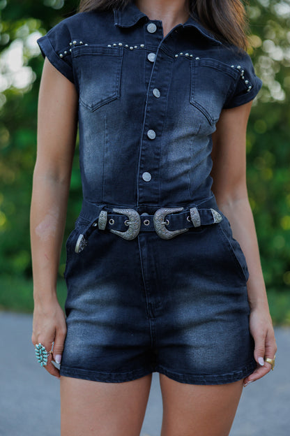 Midnight Rodeo Denim Romper