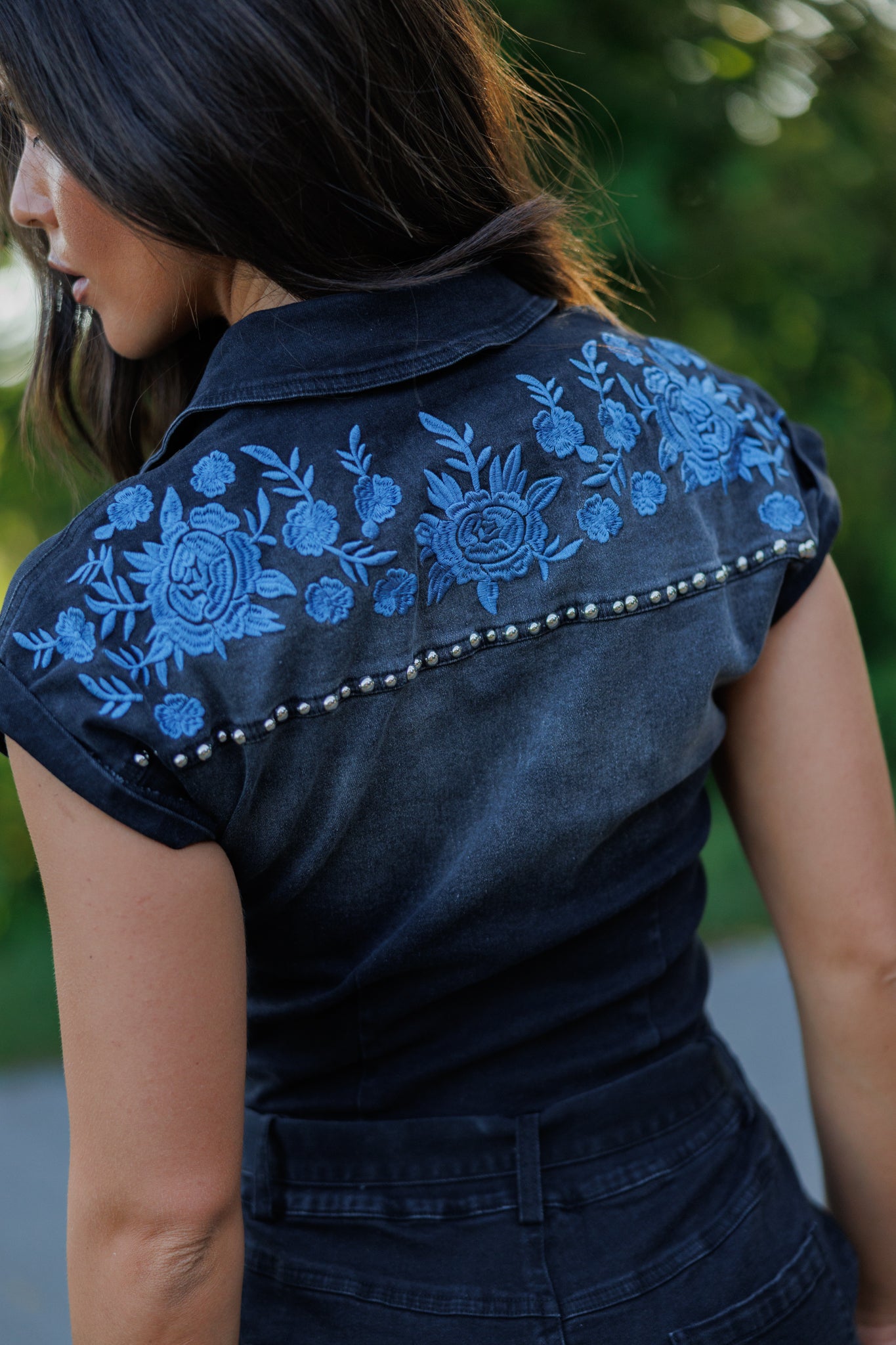 Midnight Rodeo Denim Romper
