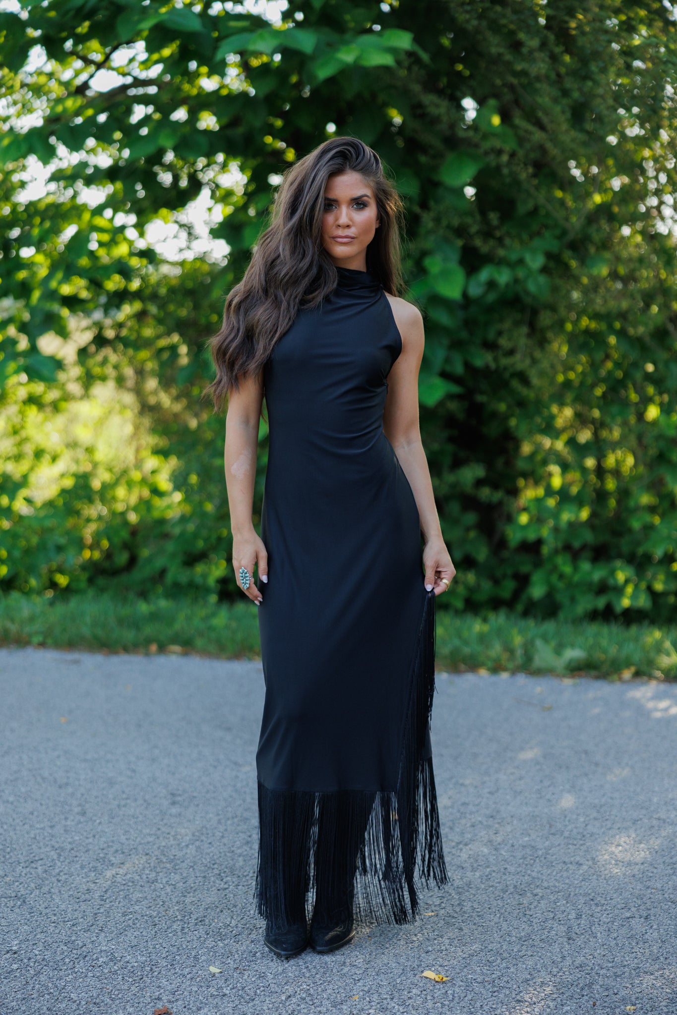 Houston Fringe Midi Dress