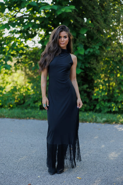 Houston Fringe Midi Dress