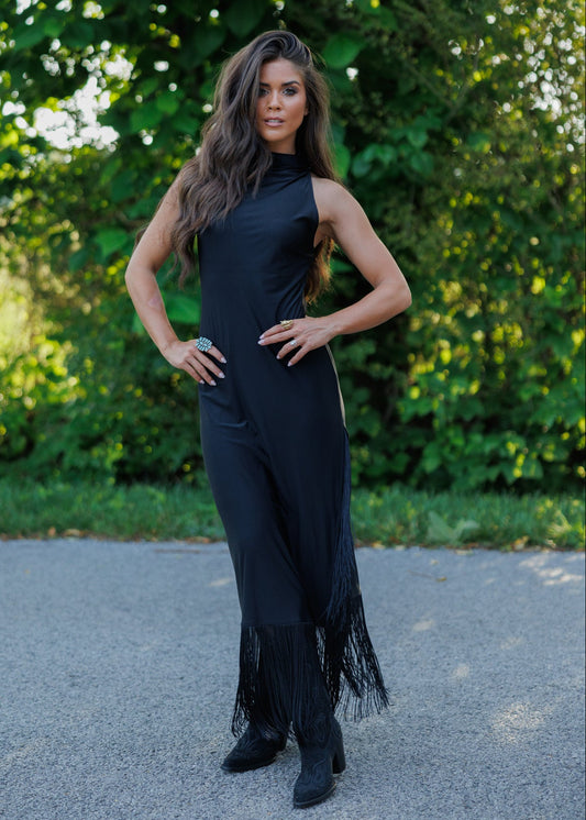Houston Fringe Midi Dress