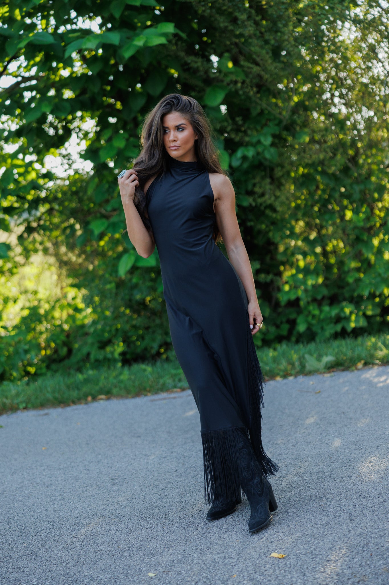 Houston Fringe Midi Dress