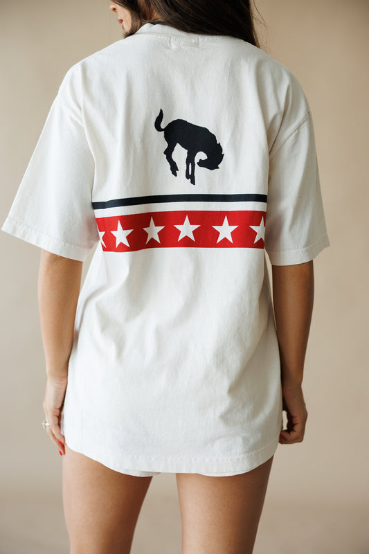 Spangled Short Sleeve Tee in Creme
