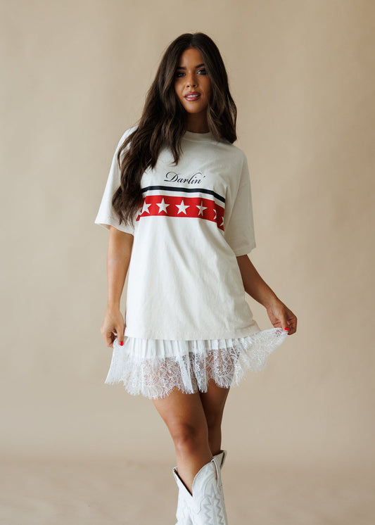 The "Ella" Lace Mini Skirt in White