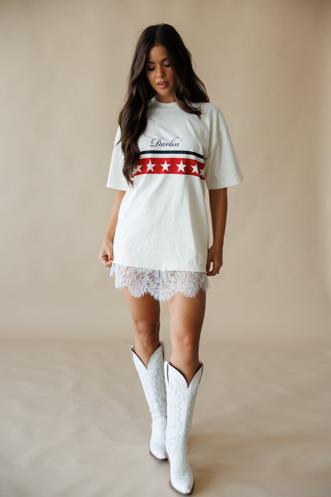 The "Ella" Lace Mini Skirt in White