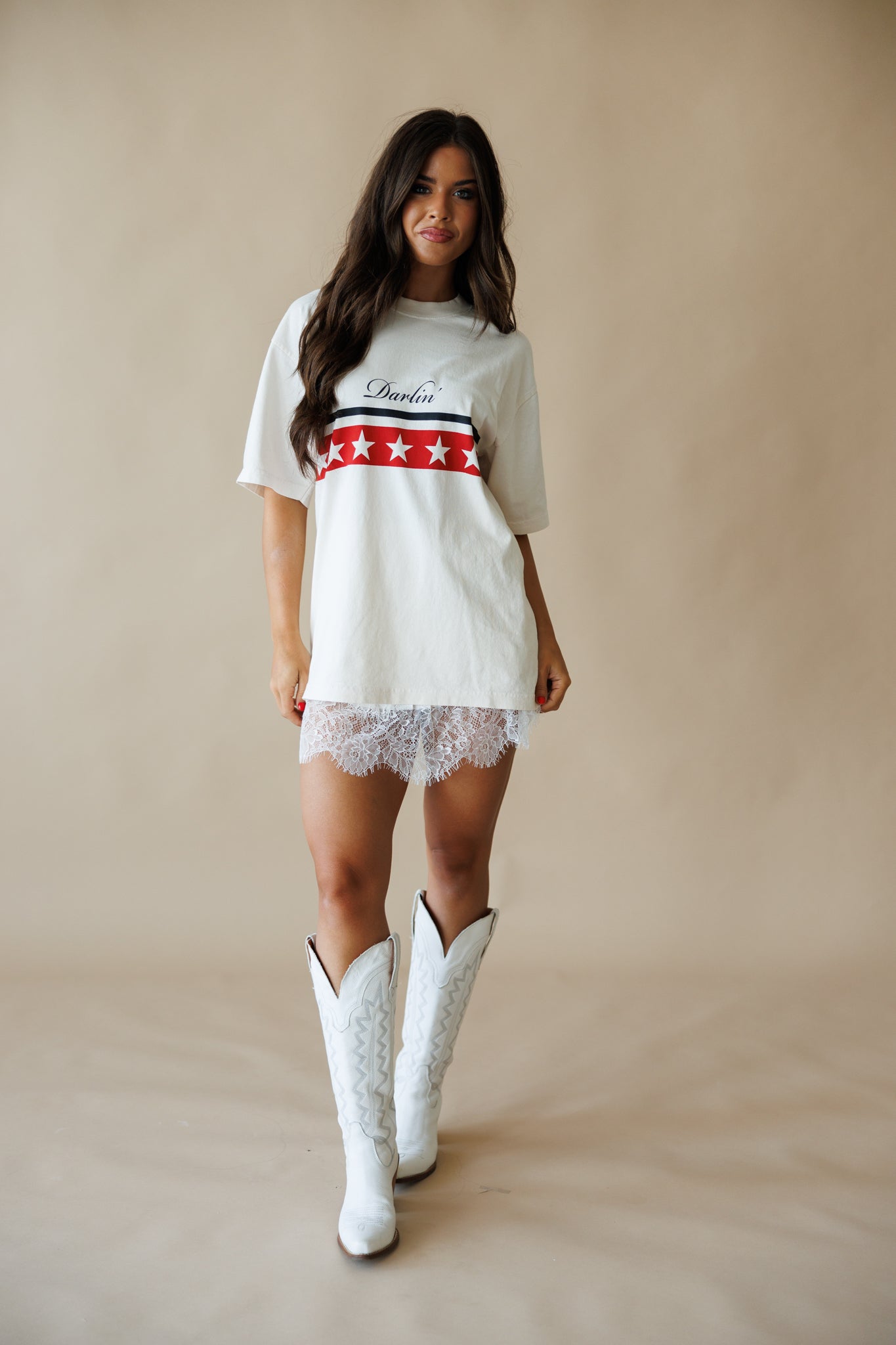 The "Ella" Lace Mini Skirt in White