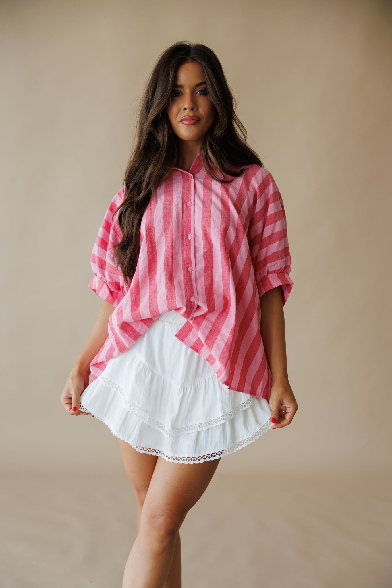 The "Lola" Lace Mini Skirt in White