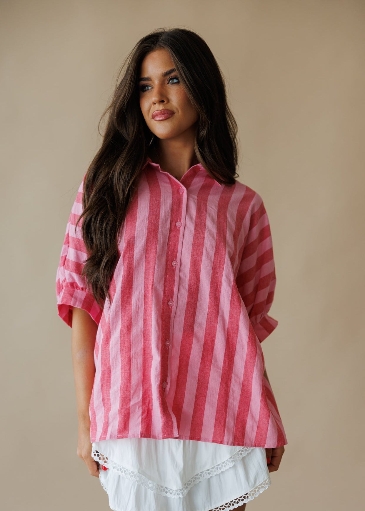 Striped Button Down Top