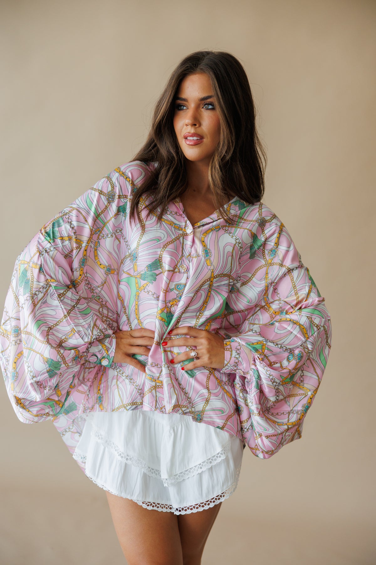 Chainlink Satin Top