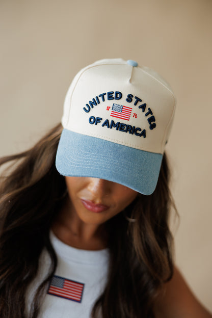 United States of America Embroidered Trucker Hat