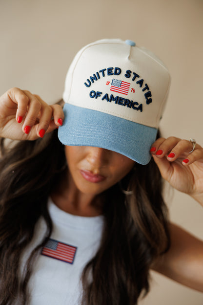 United States of America Embroidered Trucker Hat