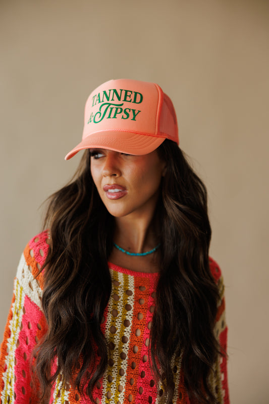 FINAL SALE!! Tanned & Tipsy Trucker Hat