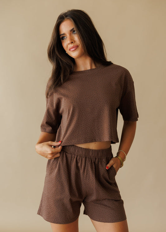 Summer Days Rhinestone Set in Brown