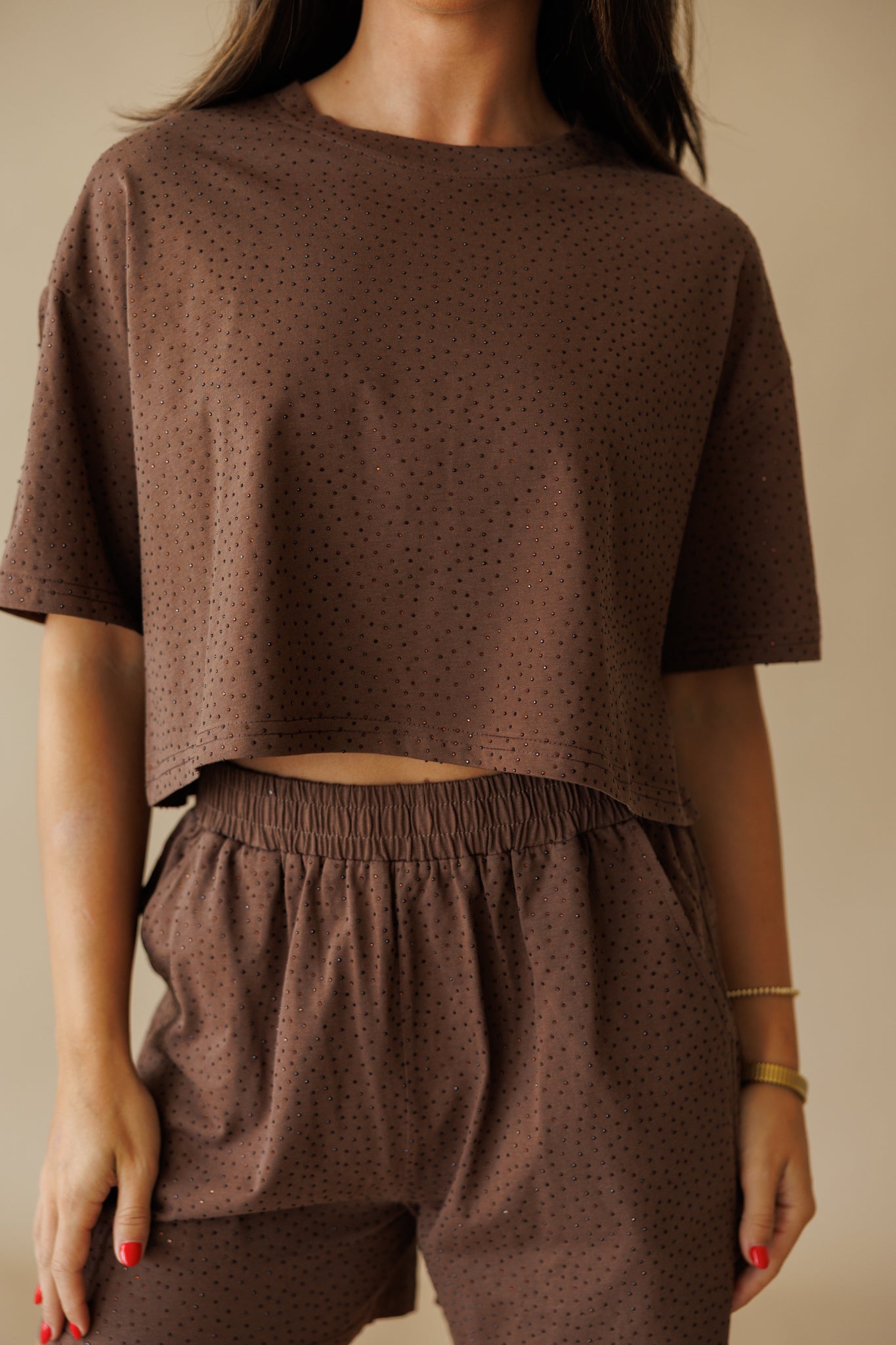 Summer Days Rhinestone Set in Brown