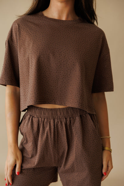 Summer Days Rhinestone Set in Brown