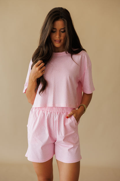 Summer Days Rhinestone Set in Light Pink