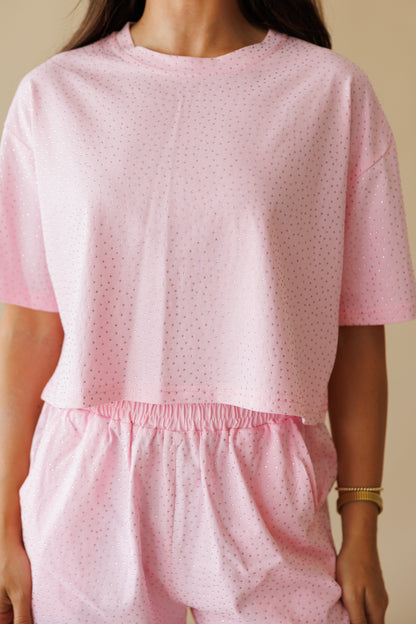 Summer Days Rhinestone Set in Light Pink