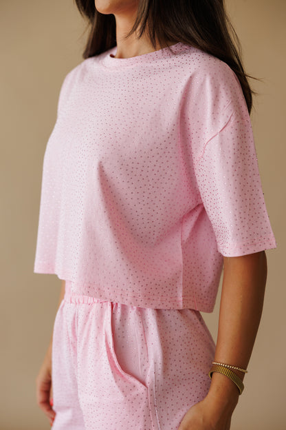 Summer Days Rhinestone Set in Light Pink