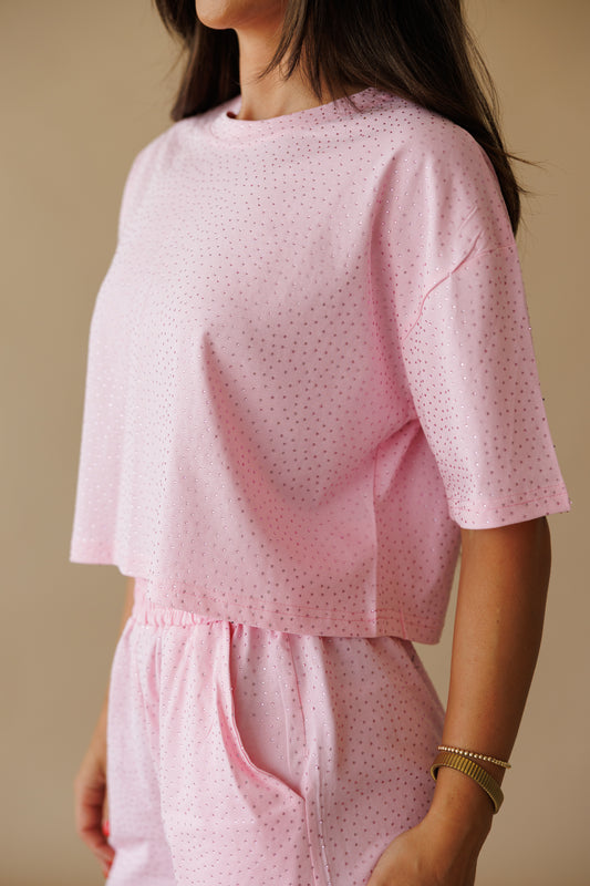 Summer Days Rhinestone Set in Light Pink