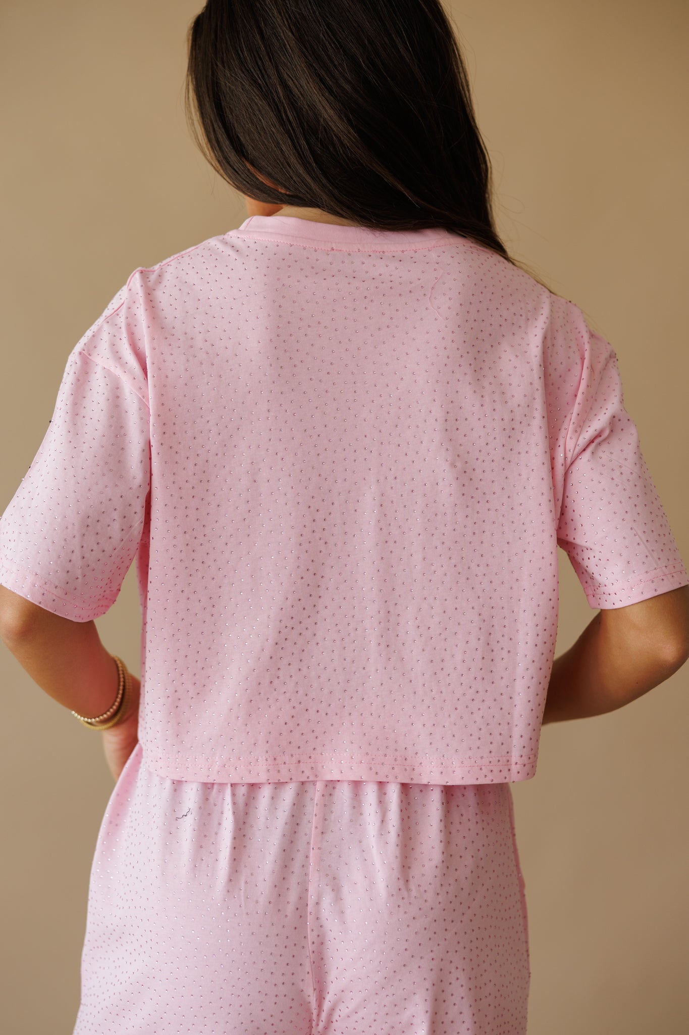 Summer Days Rhinestone Set in Light Pink