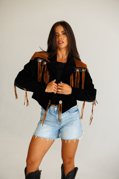 Vintage Scully Suede Concho Cropped Jacket Size Medium