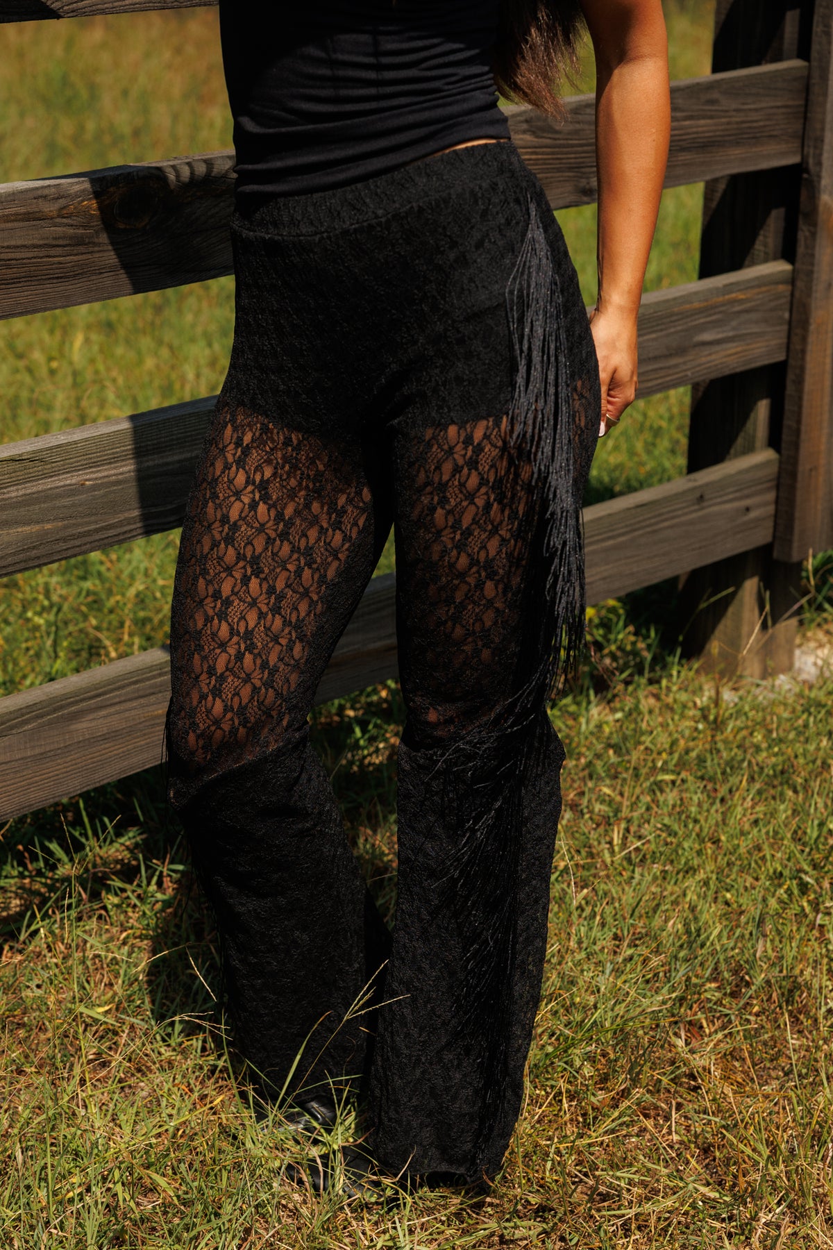 Stage Ready Fringe Lace Pant