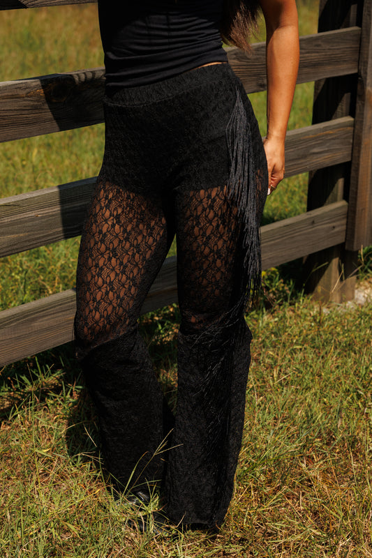 Stage Ready Fringe Lace Pant