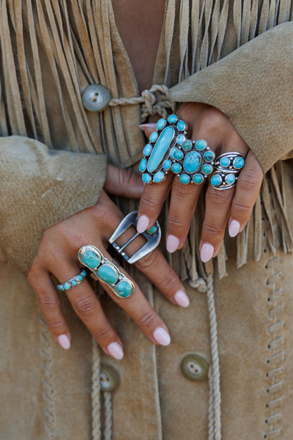 "Sundance" Adjustable Kingman Turquoise Ring