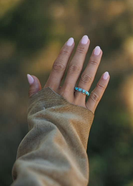 The "Josie" Stacker Kingman Turquoise Ring
