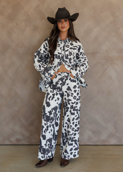 "Out West" Cow Print Jacket